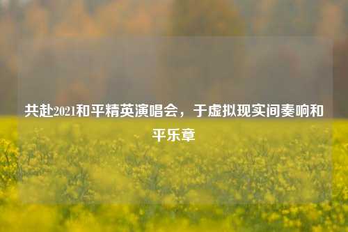 共赴2021和平精英演唱会，于虚拟现实间奏响和平乐章