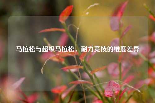 马拉松与超级马拉松，耐力竞技的维度差异