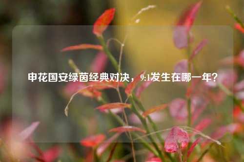 申花国安绿茵经典对决,9:1发生在哪一年?