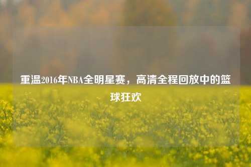 重温2016年NBA全明星赛，高清全程回放中的篮球狂欢