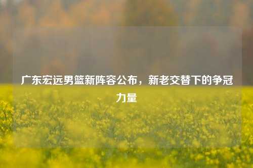 广东宏远男篮新阵容公布，新老交替下的争冠力量