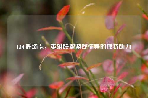 LOL胜场卡,英雄联盟游戏征程的独特助力