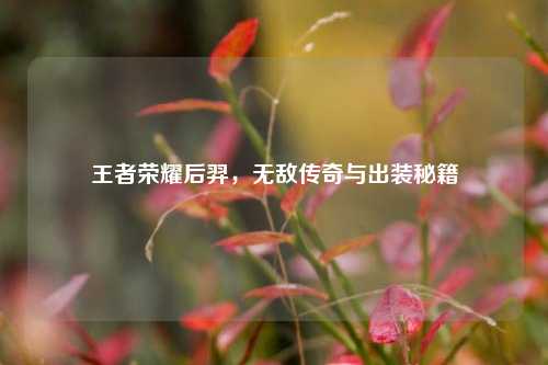 王者荣耀后羿,无敌传奇与出装秘籍