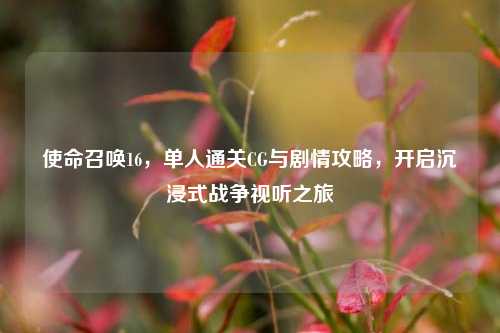 使命召唤16，单人通关CG与剧情攻略，开启沉浸式战争视听之旅