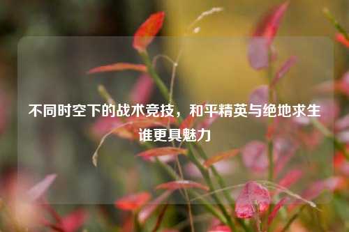 不同时空下的战术竞技，和平精英与绝地求生谁更具魅力
