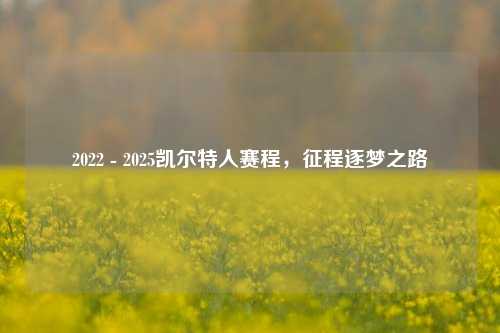 2022 - 2025凯尔特人赛程，征程逐梦之路