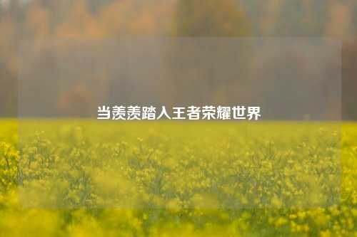 当羡羡踏入王者荣耀世界