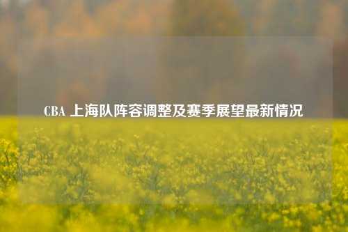 CBA 上海队阵容调整及赛季展望最新情况