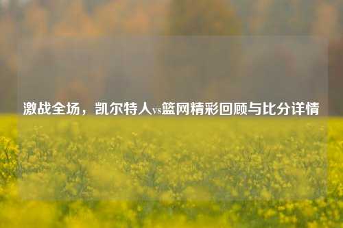 激战全场,凯尔特人vs篮网精彩回顾与比分详情