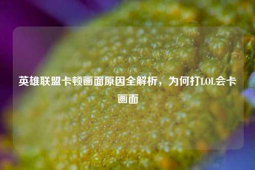 英雄联盟卡顿画面原因全解析,为何打LOL会卡画面