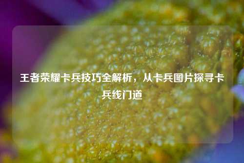 王者荣耀卡兵技巧全解析,从卡兵图片探寻卡兵线门道