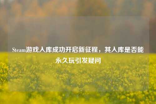 Steam游戏入库成功开启新征程,其入库是否能永久玩引发疑问