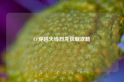 CF穿越火线烈龙获取攻略