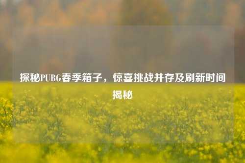 探秘PUBG春季箱子，惊喜挑战并存及刷新时间揭秘