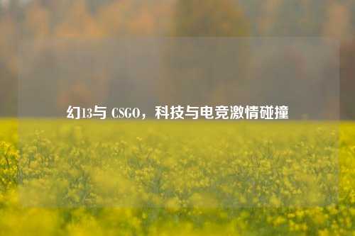 幻13与 CSGO，科技与电竞激情碰撞