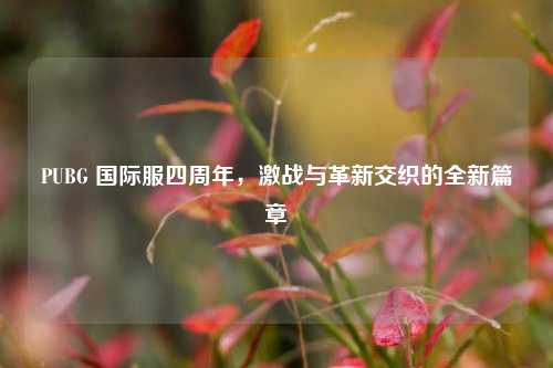 PUBG 国际服四周年，激战与革新交织的全新篇章