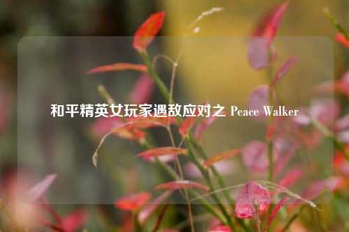 和平精英女玩家遇敌应对之 Peace Walker