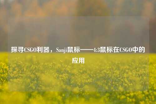 探寻CSGO利器，Sanji鼠标——4:3鼠标在CSGO中的应用