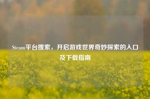 Steam平台搜索,开启游戏世界奇妙探索的入口及下载指南
