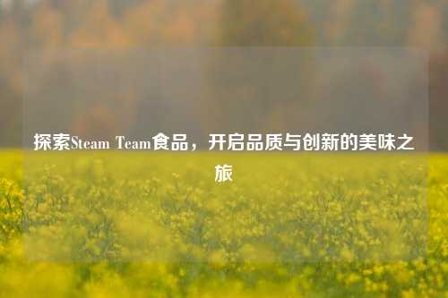 探索Steam Team食品，开启品质与创新的美味之旅