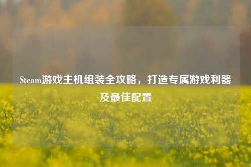Steam游戏主机组装全攻略,打造专属游戏利器及最佳配置