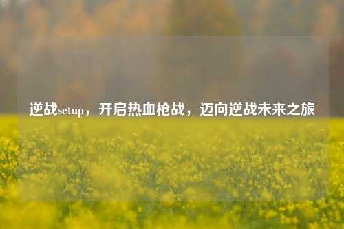 逆战setup，开启热血枪战，迈向逆战未来之旅