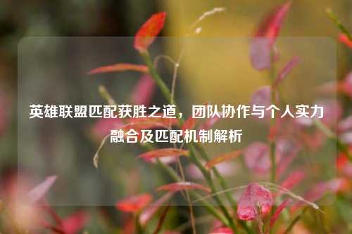 英雄联盟匹配获胜之道，团队协作与个人实力融合及匹配机制解析