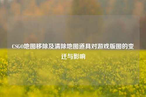 CSGO地图移除及清除地图道具对游戏版图的变迁与影响