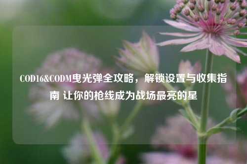 COD16&CODM曳光弹全攻略,解锁设置与收集指南 让你的枪线成为战场最亮的星