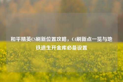 和平精英CS刷新位置攻略,C4刷新点一览与地铁逃生开金库必备设置