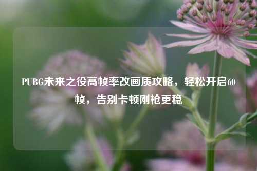 PUBG未来之役高帧率改画质攻略，轻松开启60帧，告别卡顿刚枪更稳