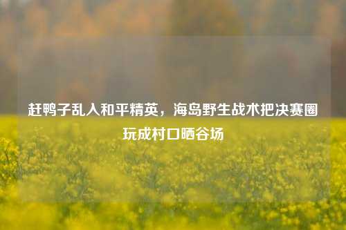 赶鸭子乱入和平精英，海岛野生战术把决赛圈玩成村口晒谷场