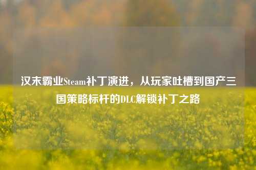 汉末霸业Steam补丁演进,从玩家吐槽到国产三国策略标杆的DLC解锁补丁之路