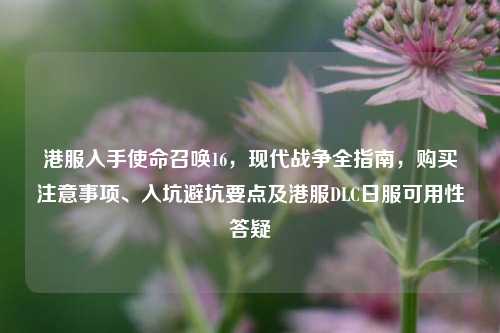 港服入手使命召唤16,现代战争全指南,购买注意事项、入坑避坑要点及港服DLC日服可用性答疑