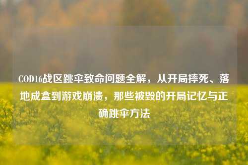 COD16战区跳伞致命问题全解,从开局摔死、落地成盒到游戏崩溃,那些被毁的开局记忆与正确跳伞方法