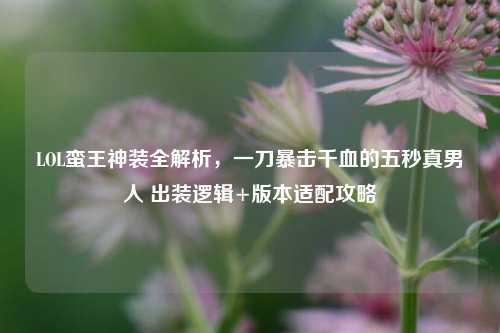 LOL蛮王神装全解析,一刀暴击千血的五秒真男人 出装逻辑+版本适配攻略