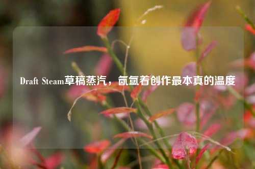 Draft Steam草稿蒸汽,氤氲着创作最本真的温度