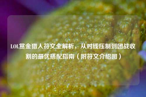 LOL赏金猎人符文全解析，从对线压制到团战收割的最优搭配指南（附符文介绍图）