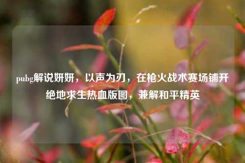 pubg解说妍妍，以声为刃，在枪火战术赛场铺开绝地求生热血版图，兼解和平精英