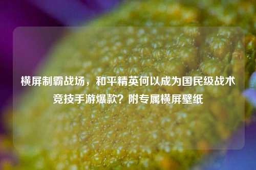 横屏制霸战场,和平精英何以成为国民级战术竞技手游爆款?附专属横屏壁纸