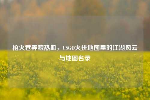 枪火巷弄藏热血,CSGO火拼地图里的江湖风云与地图名录