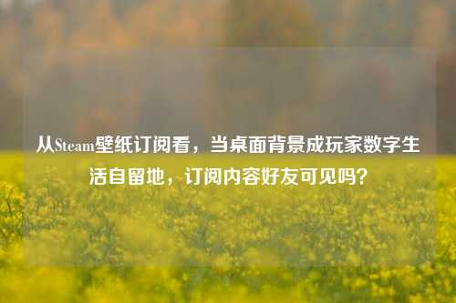 从Steam壁纸订阅看,当桌面背景成玩家数字生活自留地,订阅内容好友可见吗?