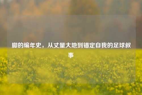 脚的编年史,从丈量大地到锚定自我的足球叙事