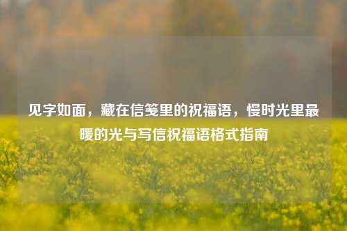 见字如面,藏在信笺里的祝福语,慢时光里最暖的光与写信祝福语格式指南